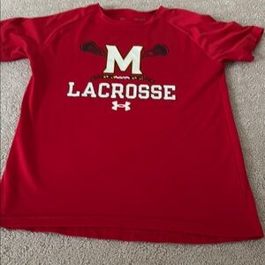 Under Armour Red Lacrosse Tee for Kids